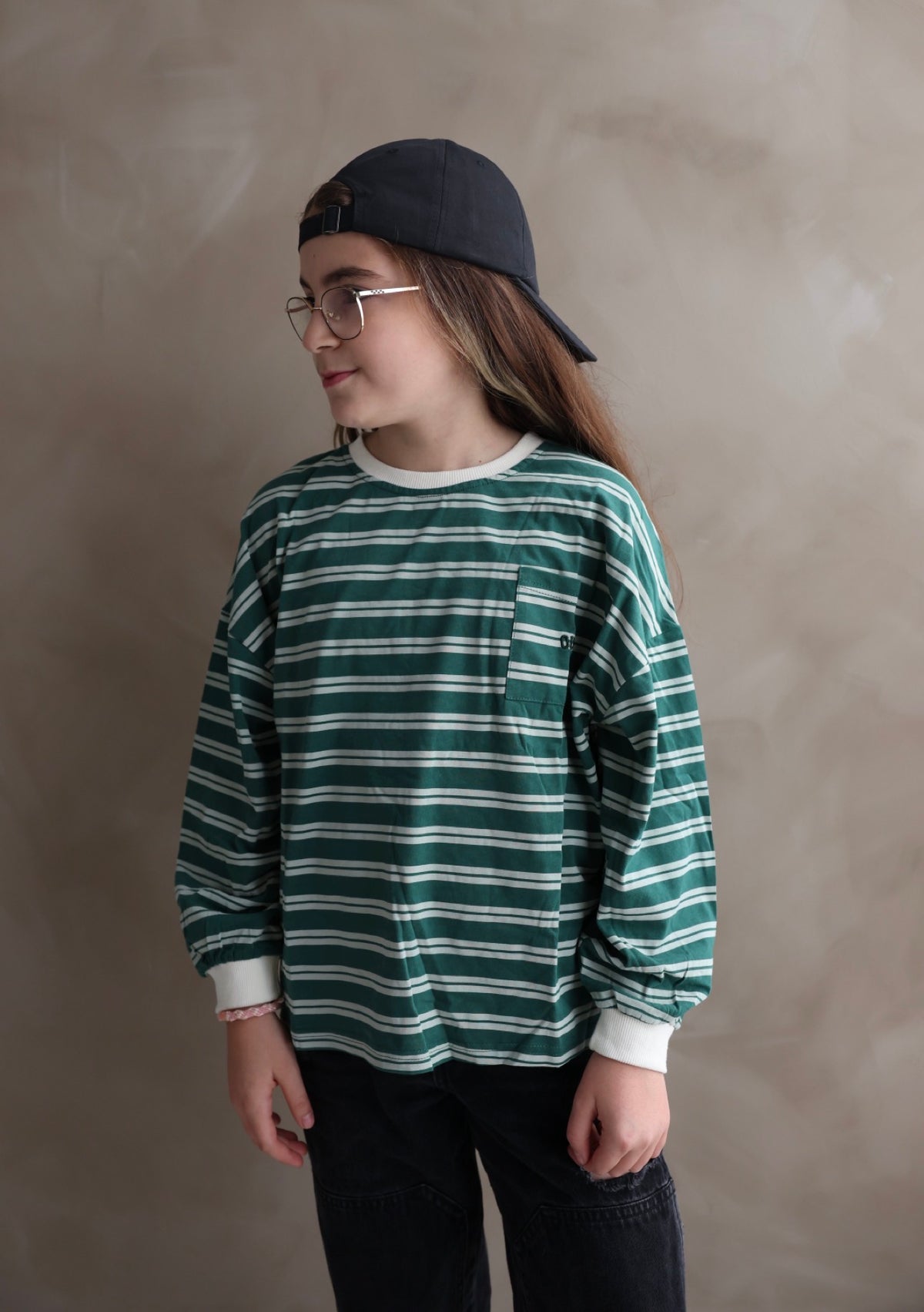 Stripe sweater green