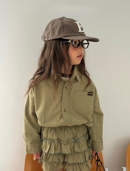 Olive Check shirt