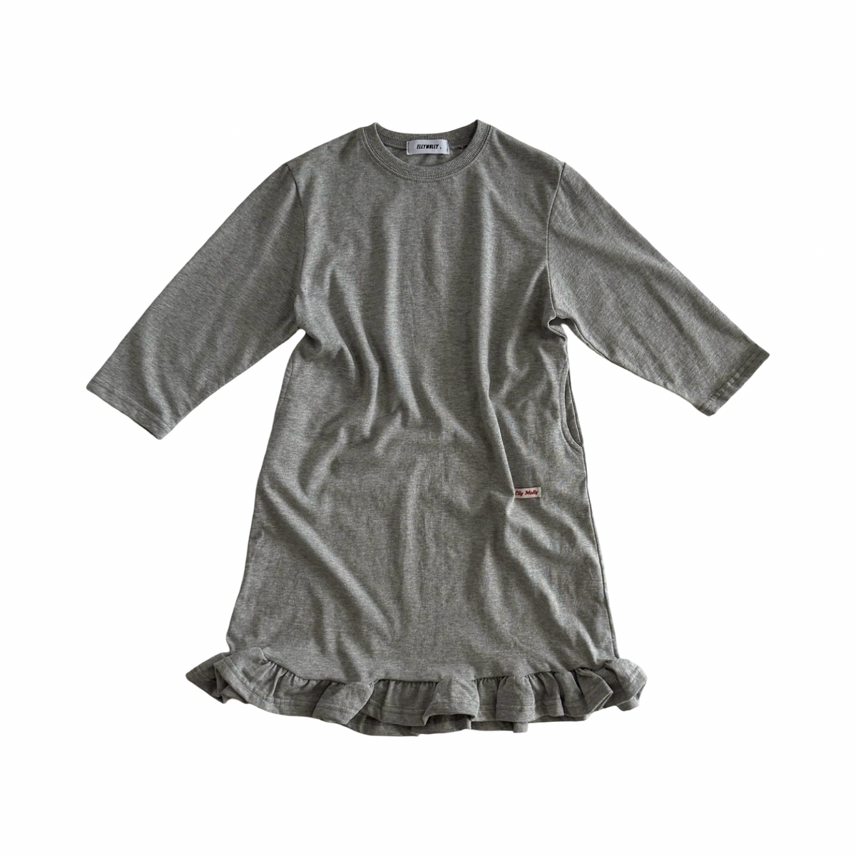 Grey ruffle dress