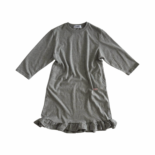 Grey ruffle dress