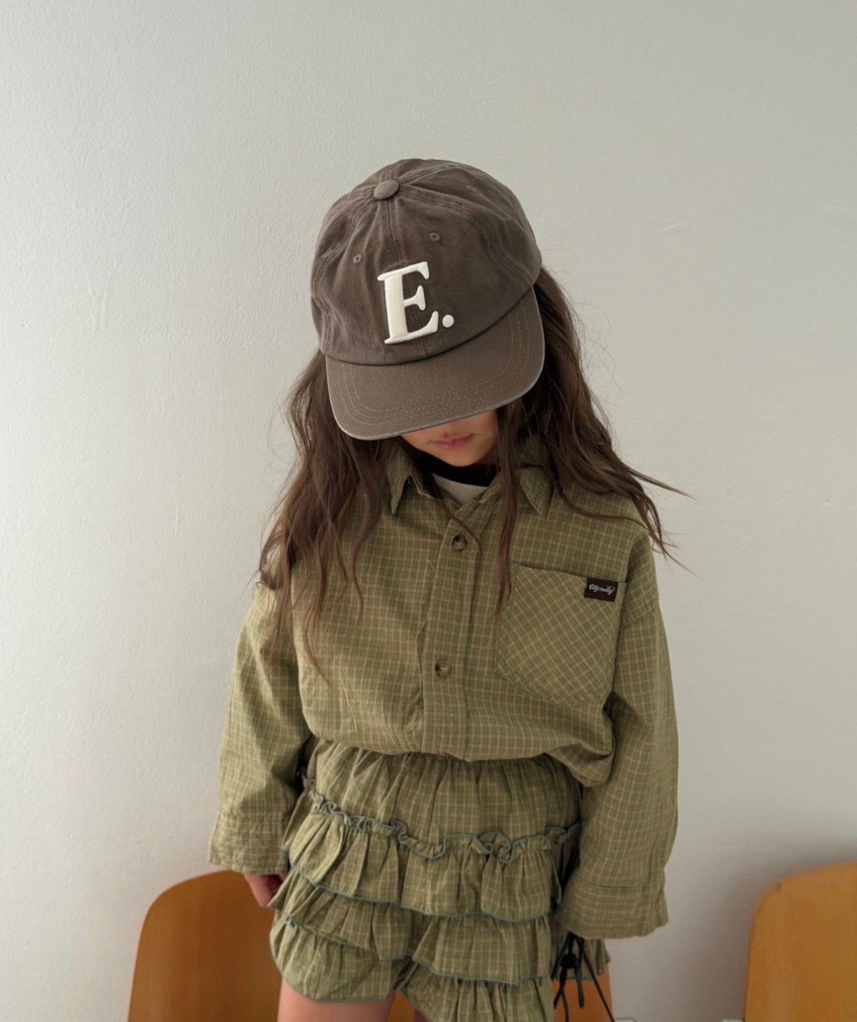 Olive ruffle skirt